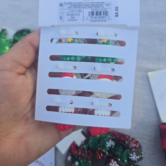 Wondershop Christmas Hair Accessories Santa Tree Scrunchie Lot Earrings Socks - Picture 3 of 9